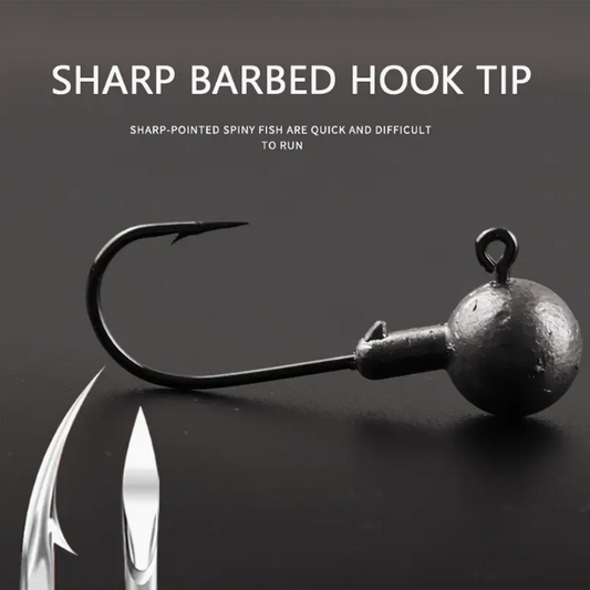 tête plombée Jig Ultra-Tranchant avec Pointe Barbelée - lot de 15