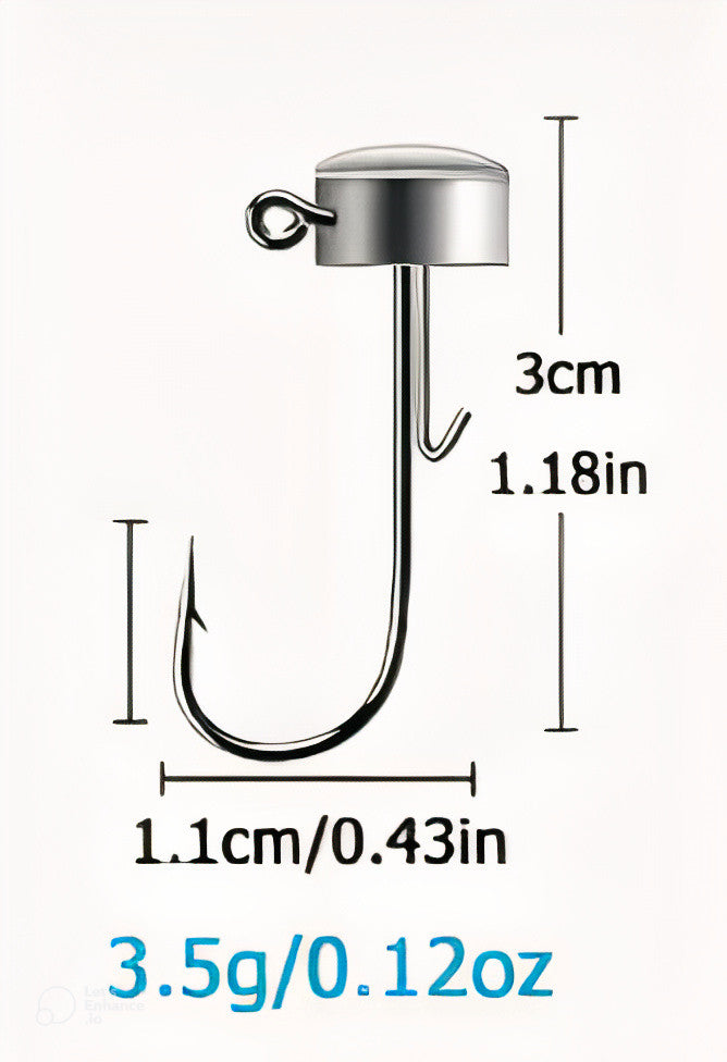 tête plombée Jig Ultra-Tranchant avec Pointe Barbelée - lot de 15