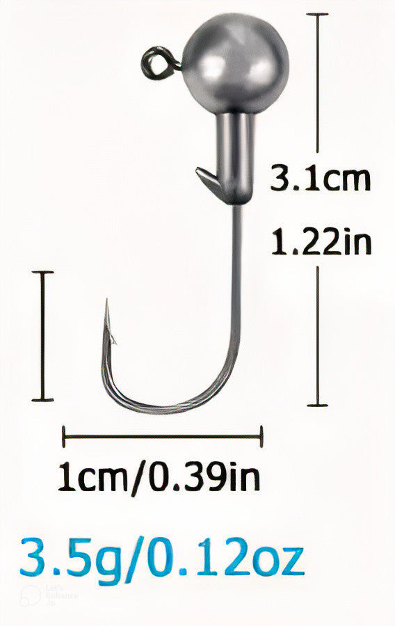 tête plombée Jig Ultra-Tranchant avec Pointe Barbelée - lot de 15