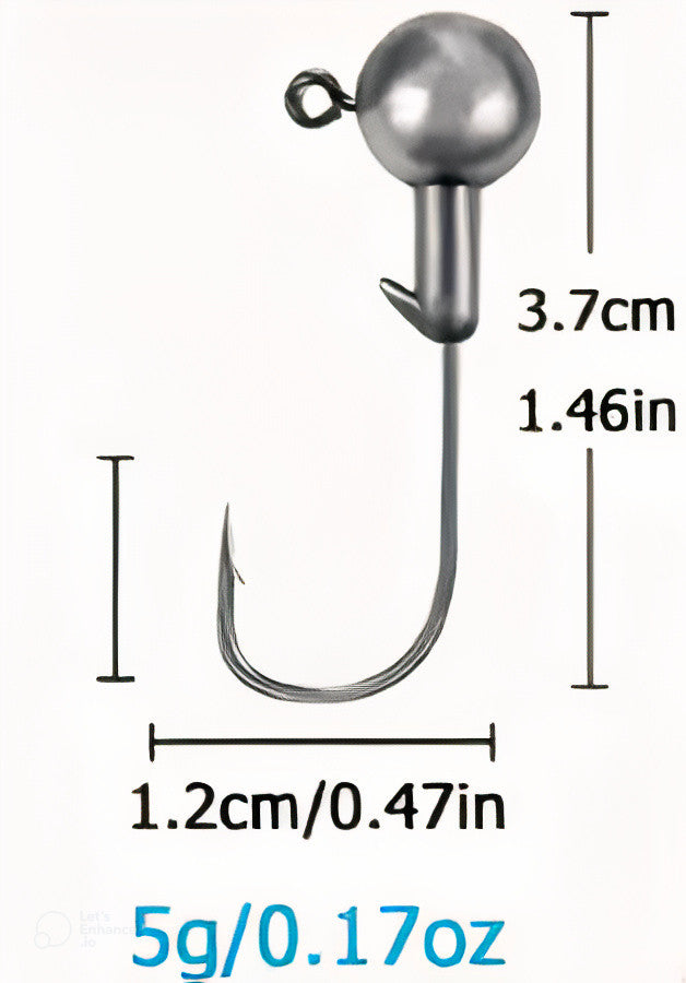 tête plombée Jig Ultra-Tranchant avec Pointe Barbelée - lot de 15