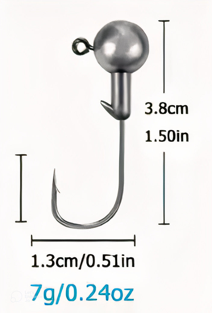 tête plombée Jig Ultra-Tranchant avec Pointe Barbelée - lot de 15