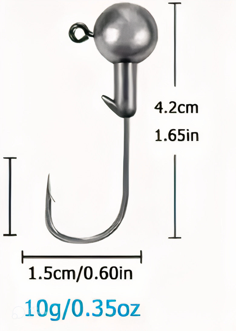 tête plombée Jig Ultra-Tranchant avec Pointe Barbelée - lot de 15